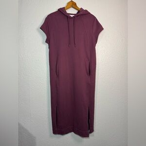 Athleta Women's Hooded Midi Dress Size Small Marion Casual Lounge Pockets